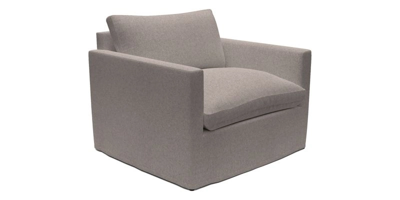 Heyshott Snuggler in Two Tone Plain Biscuit. Loose cover option available