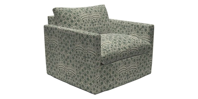 Heyshott Snuggler in Two Tone Plain Biscuit. Loose cover option available