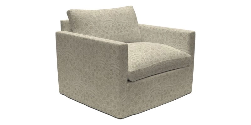 Heyshott Snuggler in Two Tone Plain Biscuit. Loose cover option available