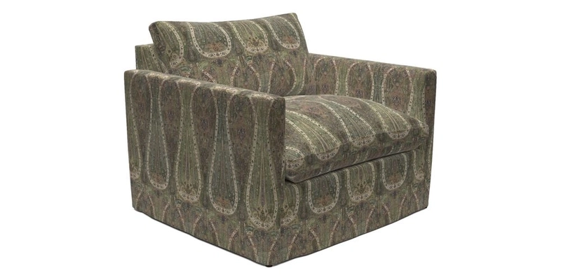 Heyshott Snuggler in Two Tone Plain Biscuit. Loose cover option available