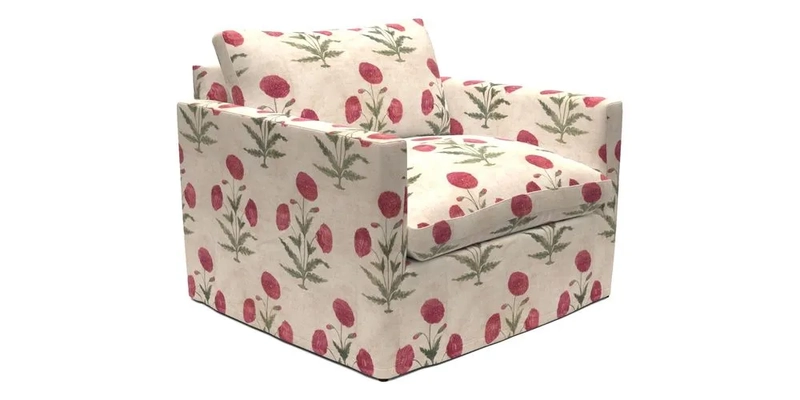 Heyshott Snuggler in Two Tone Plain Biscuit. Loose cover option available