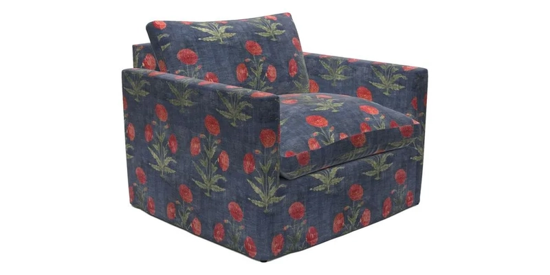 Heyshott Snuggler in Two Tone Plain Biscuit. Loose cover option available