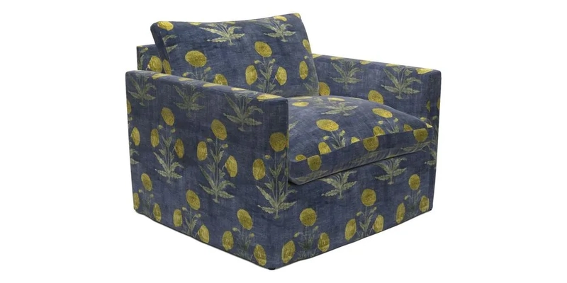 Heyshott Snuggler in Two Tone Plain Biscuit. Loose cover option available