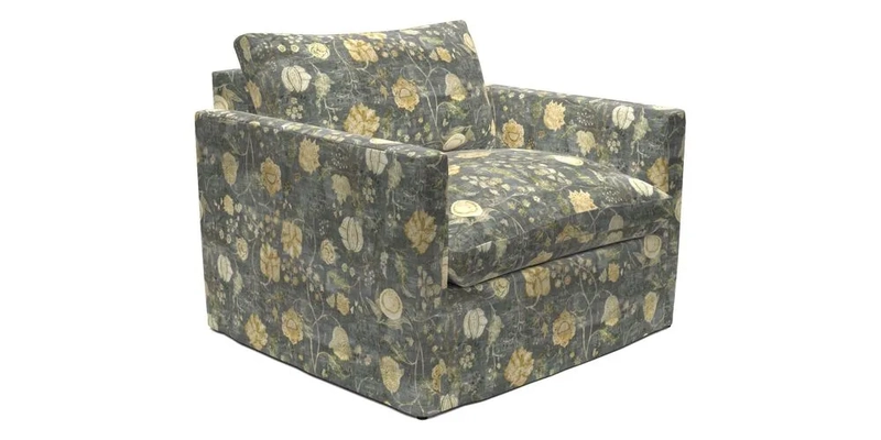 Heyshott Snuggler in Two Tone Plain Biscuit. Loose cover option available