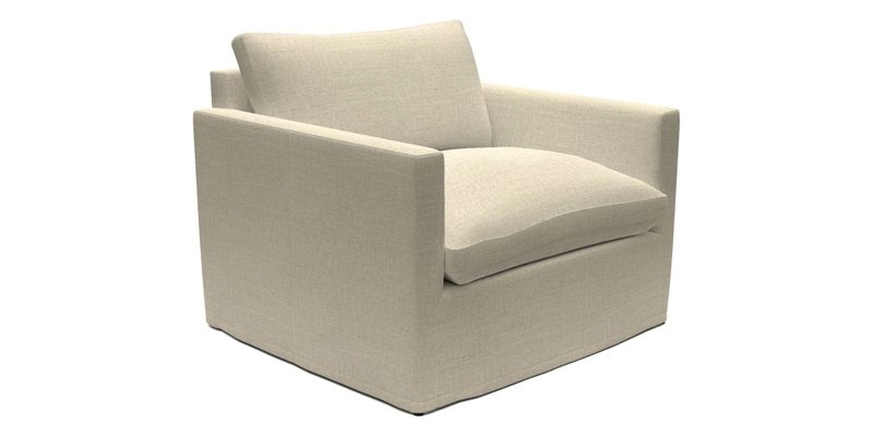 Heyshott Snuggler in Two Tone Plain Biscuit. Loose cover option available