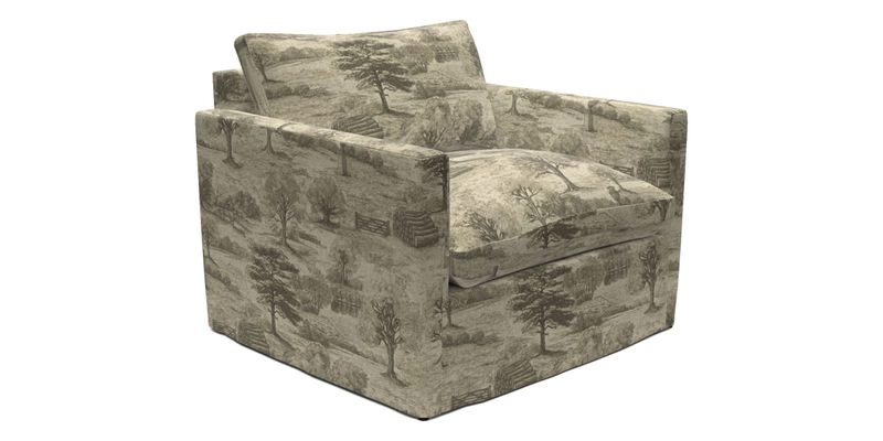 Heyshott Snuggler in Two Tone Plain Biscuit. Loose cover option available