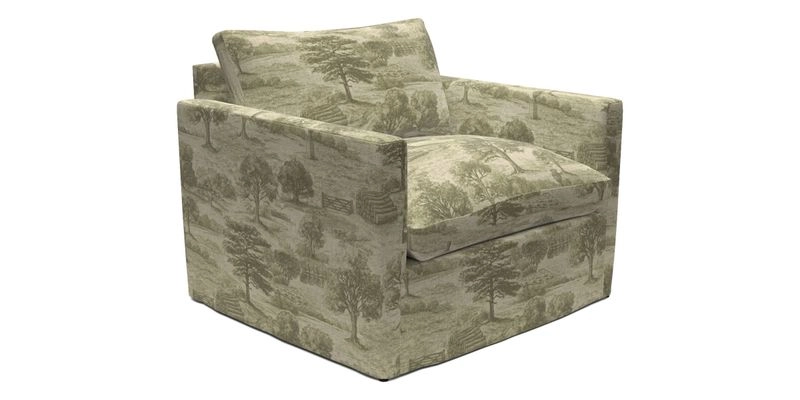 Heyshott Snuggler in Two Tone Plain Biscuit. Loose cover option available