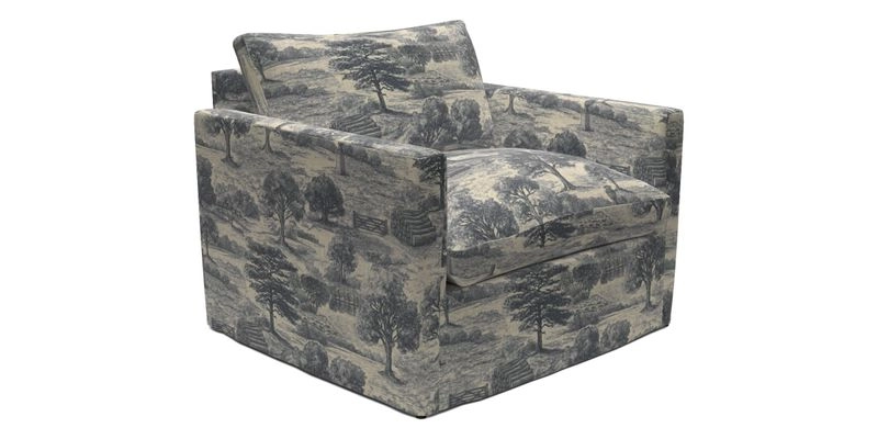 Heyshott Snuggler in Two Tone Plain Biscuit. Loose cover option available