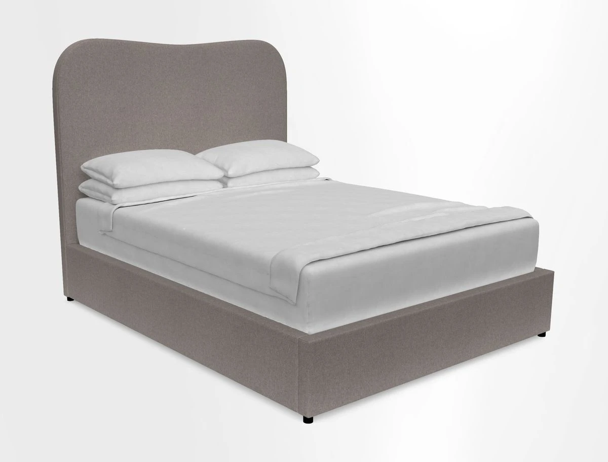 Highgate King Bed in Linwood Tango Velvet Ochre