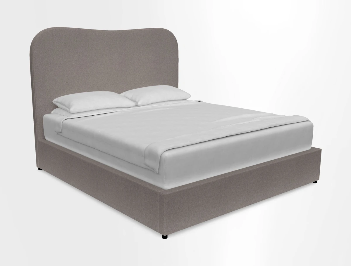 Highgate King Bed in Linwood Tango Velvet Ochre