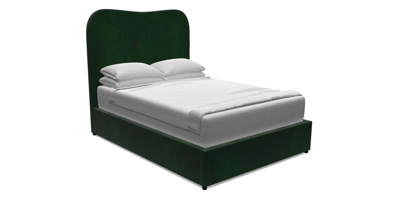 Highgate King Bed in Linwood Tango Velvet Ochre