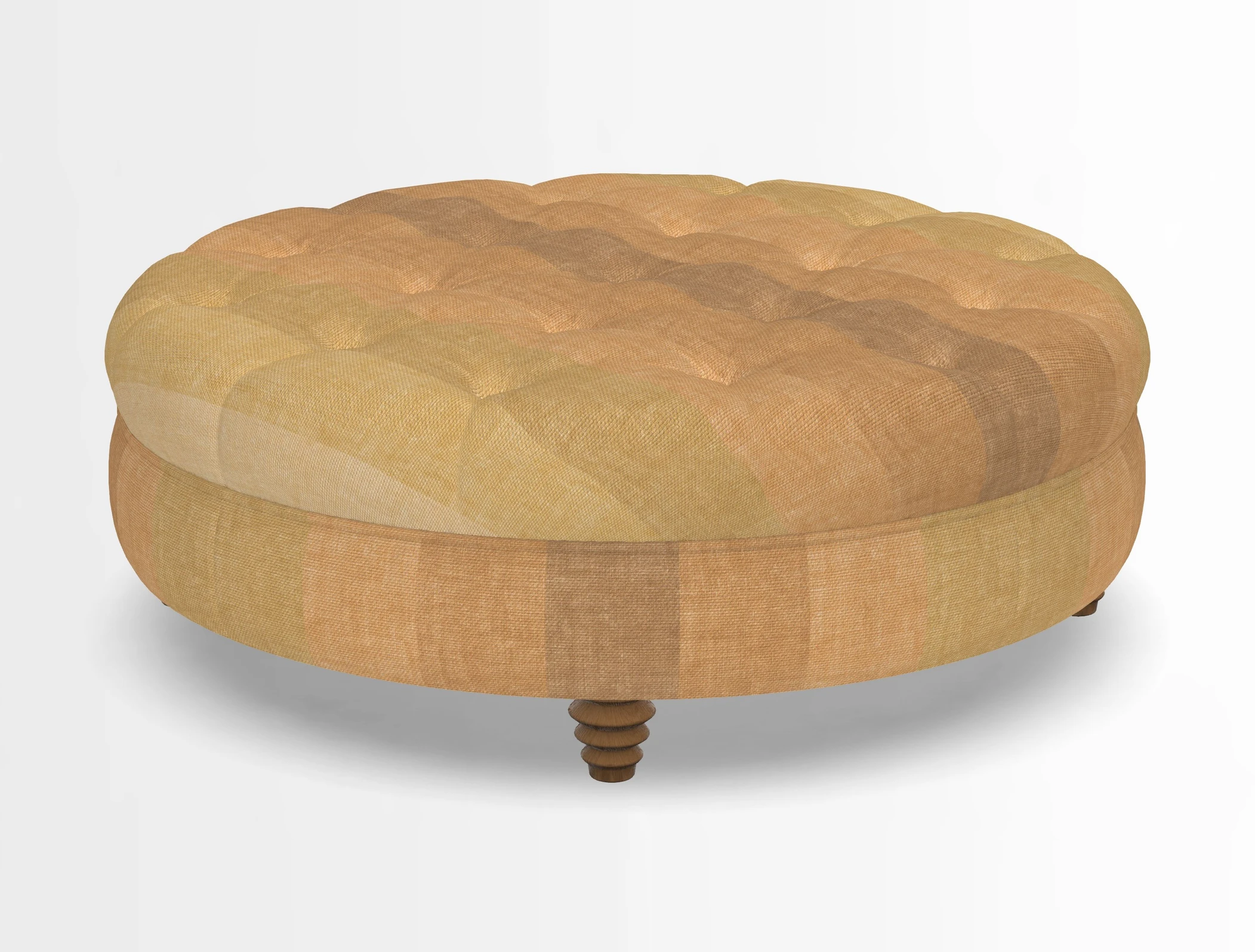 Helmsley Round Footstool in Linwood Omega Velvet Navy