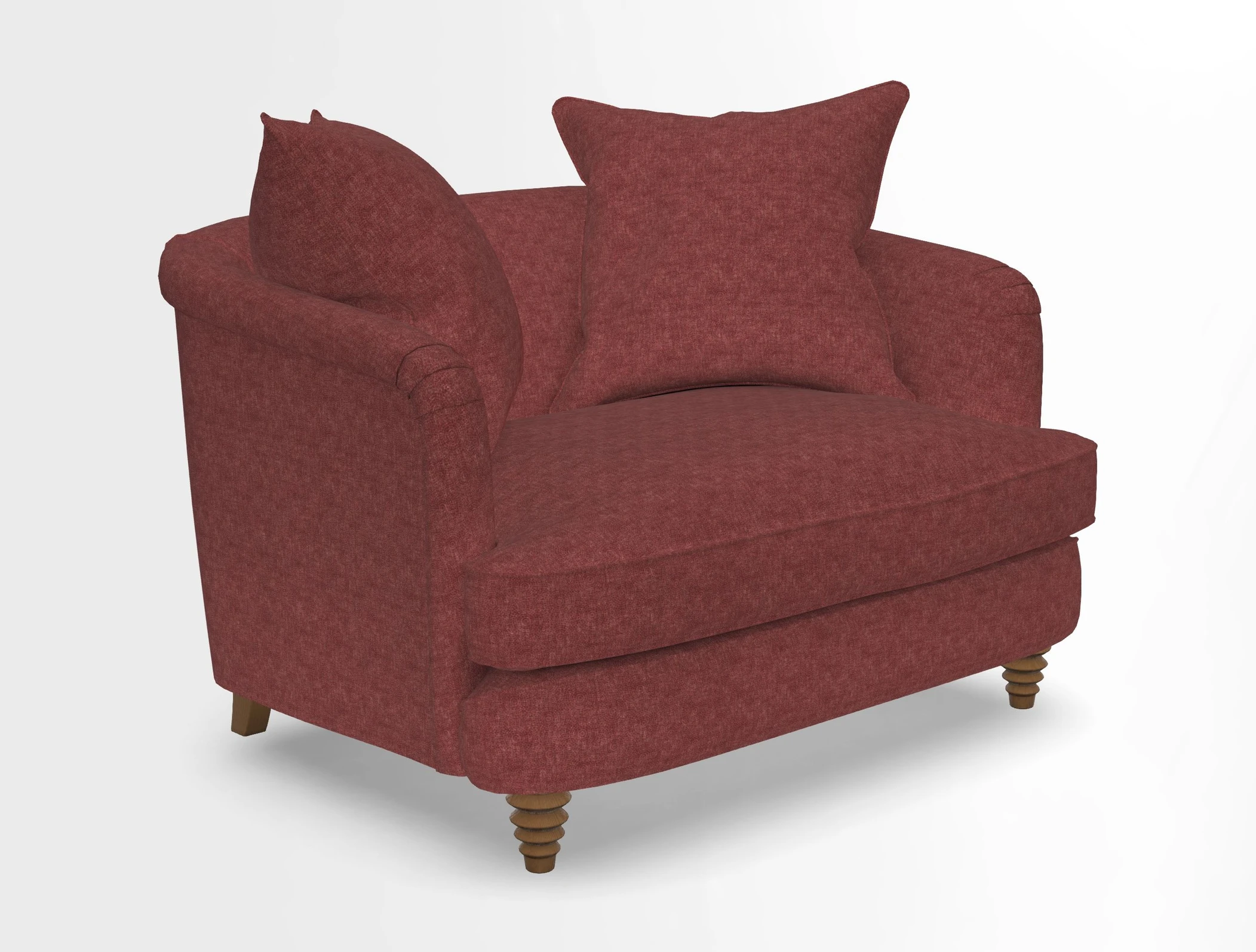 Helmsley Snuggler in V&A Threads of India Opulent Velvets Forest Creatures Hunter piping in Swiss Velvet Olive and scatter in Stockport Stripe Flame