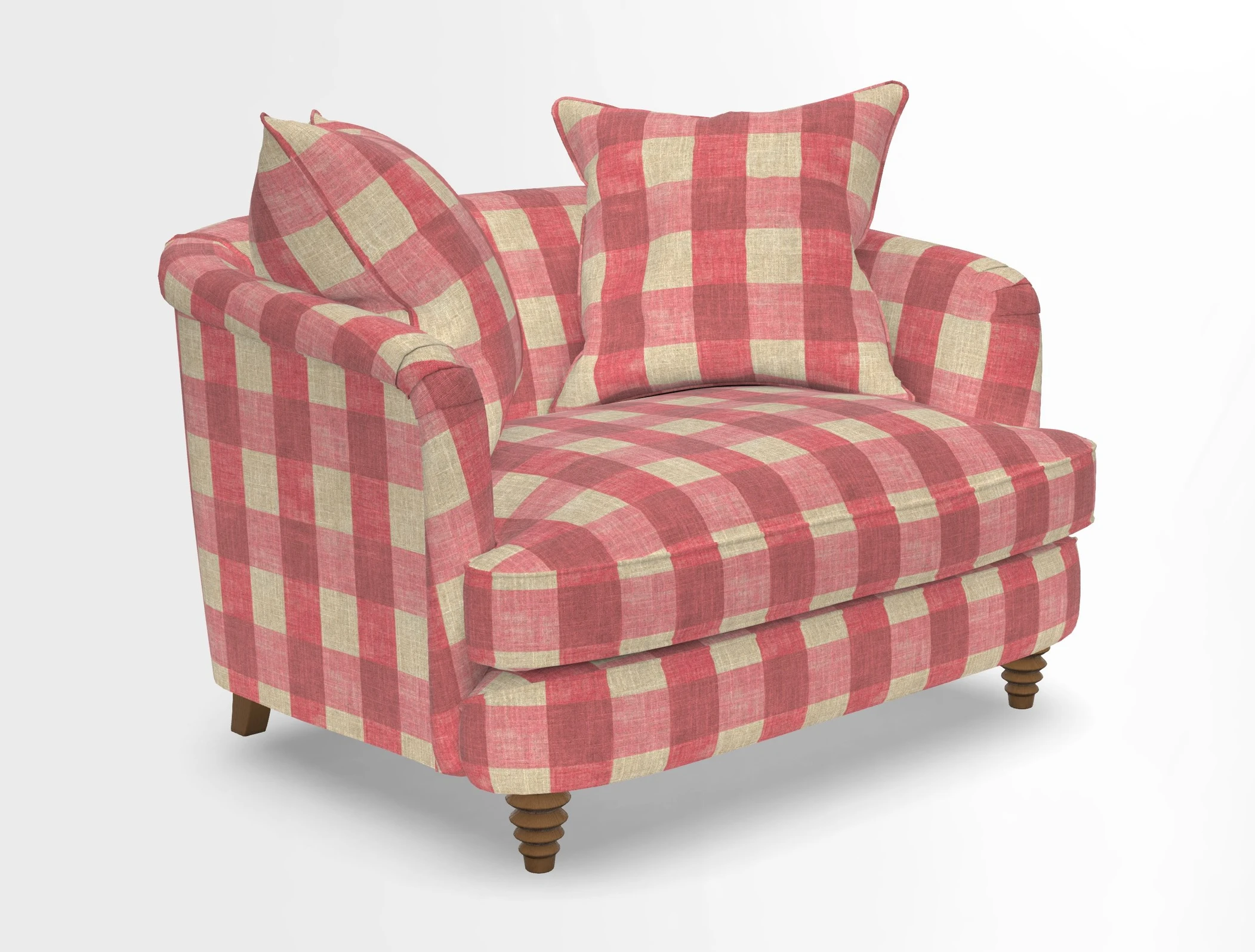 Helmsley Snuggler in V&A Threads of India Opulent Velvets Forest Creatures Hunter piping in Swiss Velvet Olive and scatter in Stockport Stripe Flame