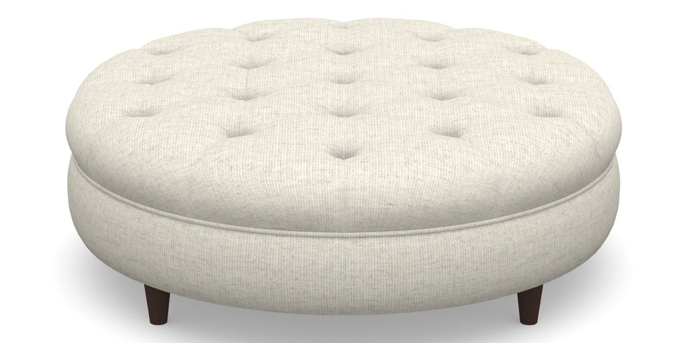 Product photograph of Helmsley Round Footstool In House Natural - Ivory from Sofas and Stuff Limited