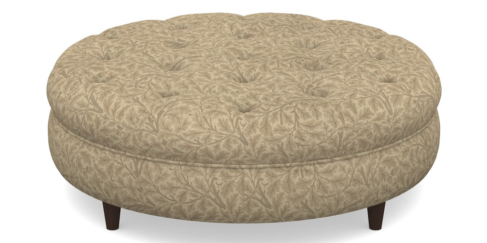 Product photograph of Helmsley Round Footstool In V A Drawn From Nature Collection - Oak Tree - Natural from Sofas and Stuff Limited