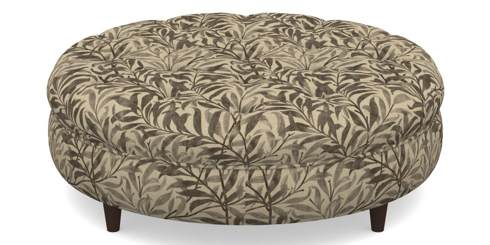 Product photograph of Helmsley Round Footstool In V A Drawn From Nature - Willow Bough Large - Brown from Sofas and Stuff Limited