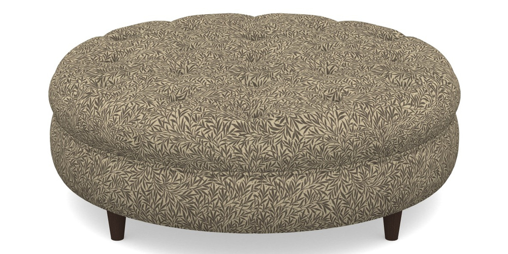 Product photograph of Helmsley Round Footstool In V A Drawn From Nature Collection - Willow - Brown from Sofas and Stuff Limited