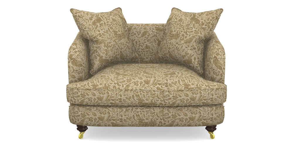 Product photograph of Helmsley Snuggler In V A Drawn From Nature - Bird And Rabbit - Gold from Sofas and Stuff Limited