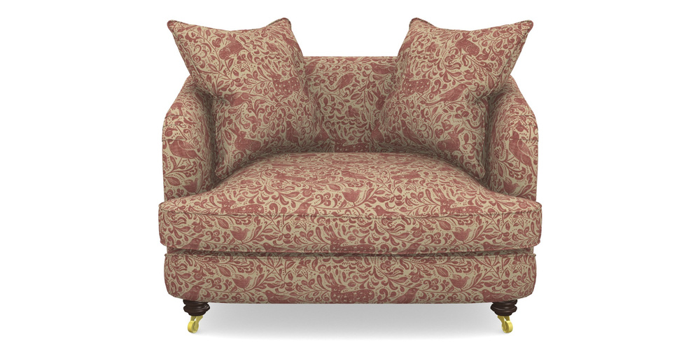 Product photograph of Helmsley Snuggler In V A Drawn From Nature - Bird And Rabbit - Red from Sofas and Stuff Limited