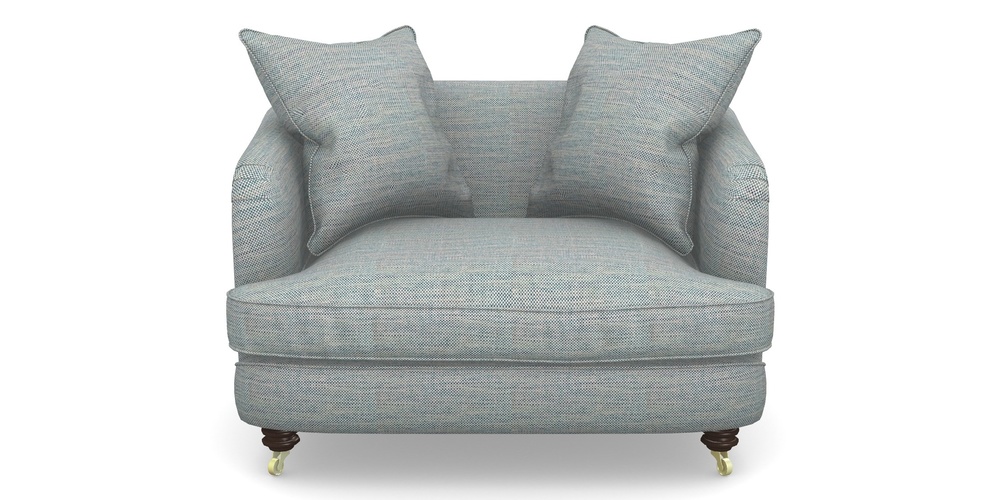 Product photograph of Helmsley Snuggler In Basket Weave - Blue from Sofas and Stuff Limited