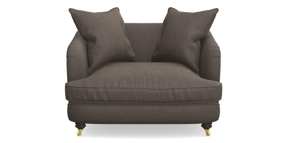 Product photograph of Helmsley Snuggler In Clever Tough And Eco Velvet - Chrome from Sofas and Stuff Limited