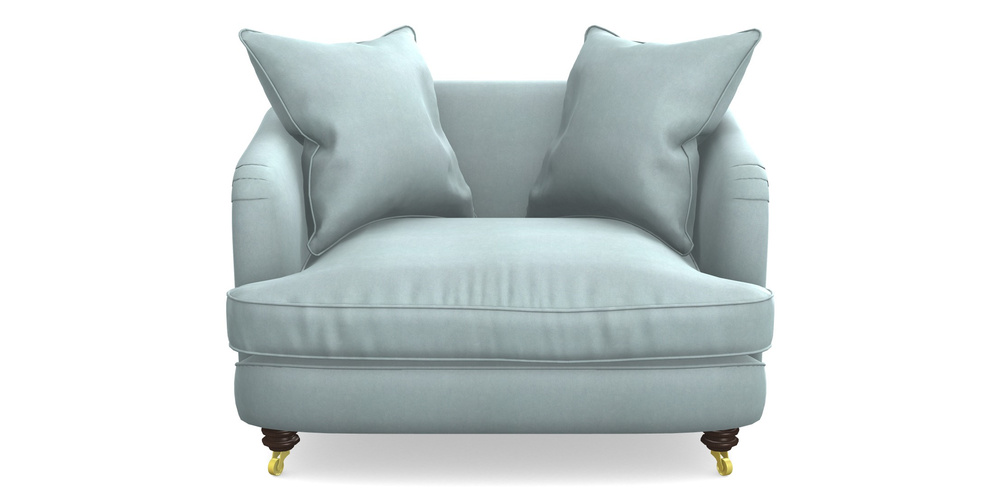 Product photograph of Helmsley Snuggler In Clever Tough And Eco Velvet - Mineral from Sofas and Stuff Limited