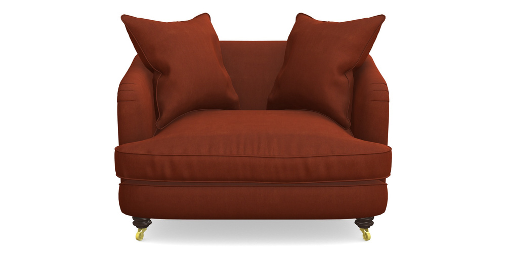 Product photograph of Helmsley Snuggler In Clever Tough And Eco Velvet - Tawny from Sofas and Stuff Limited