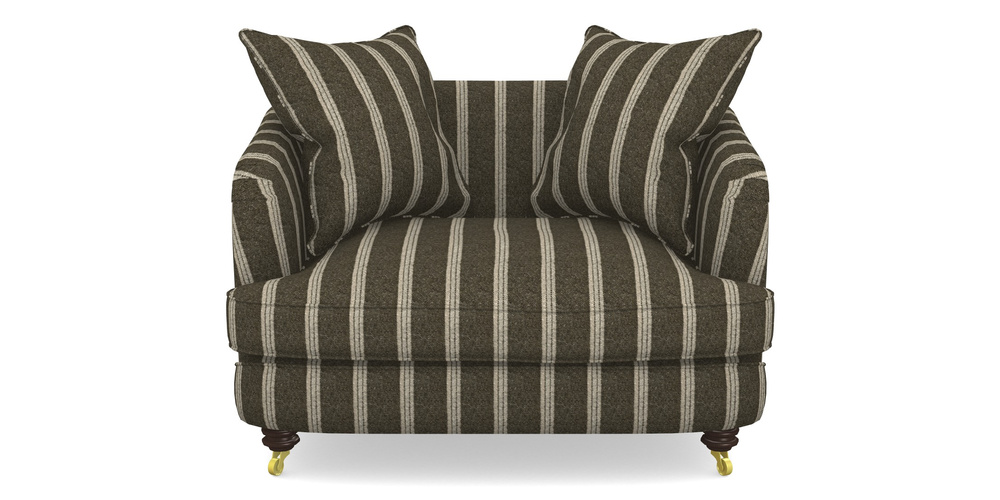 Product photograph of Helmsley Snuggler In Cloth 20 - Design 2 - Olive Stripe from Sofas and Stuff Limited