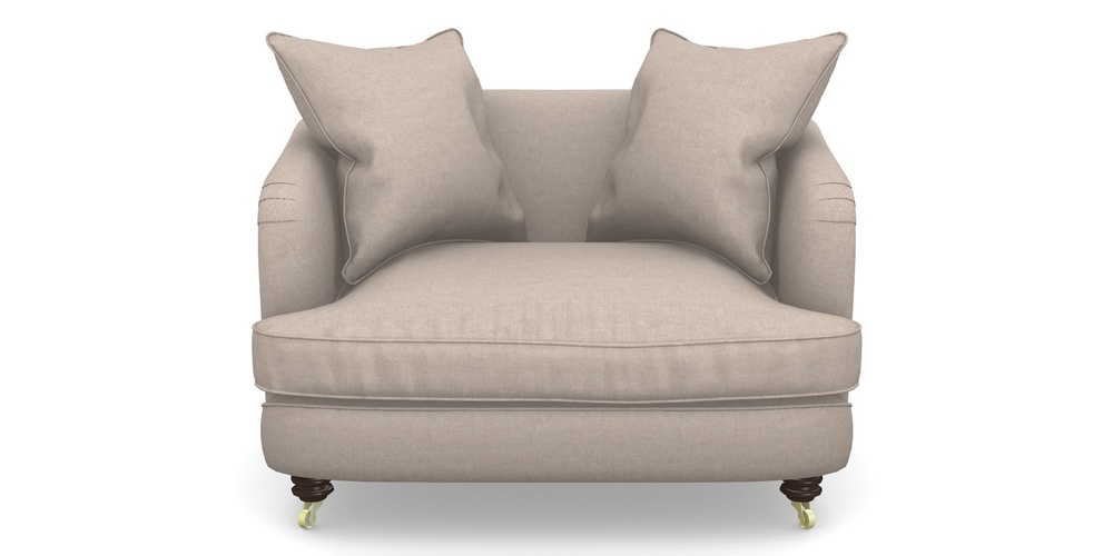 Product photograph of Helmsley Snuggler In Easy Clean Plain - Cream from Sofas and Stuff Limited