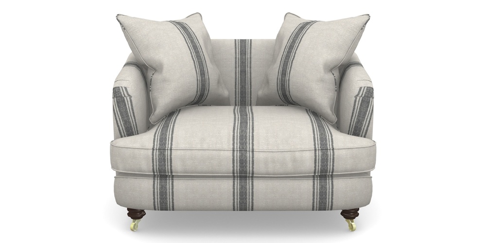 Product photograph of Helmsley Snuggler In Flemish Stripe - Flemish Black from Sofas and Stuff Limited