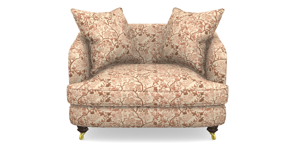 Product photograph of Helmsley Snuggler In Rhs Collection - Gertrude Jekyll Linen Cotton Blend - Rust from Sofas and Stuff Limited