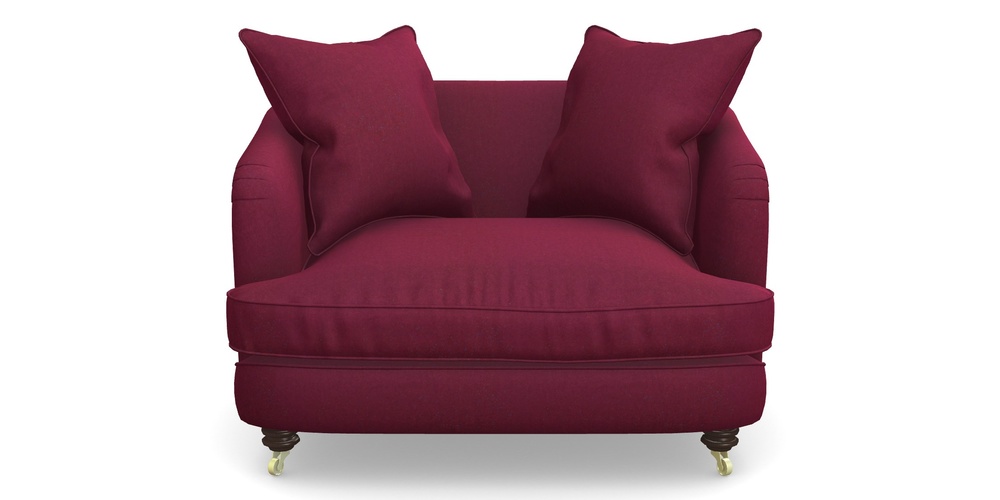 Product photograph of Helmsley Snuggler In House Velvet - Claret from Sofas and Stuff Limited