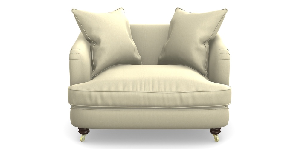 Product photograph of Helmsley Snuggler In House Velvet - Latte from Sofas and Stuff Limited