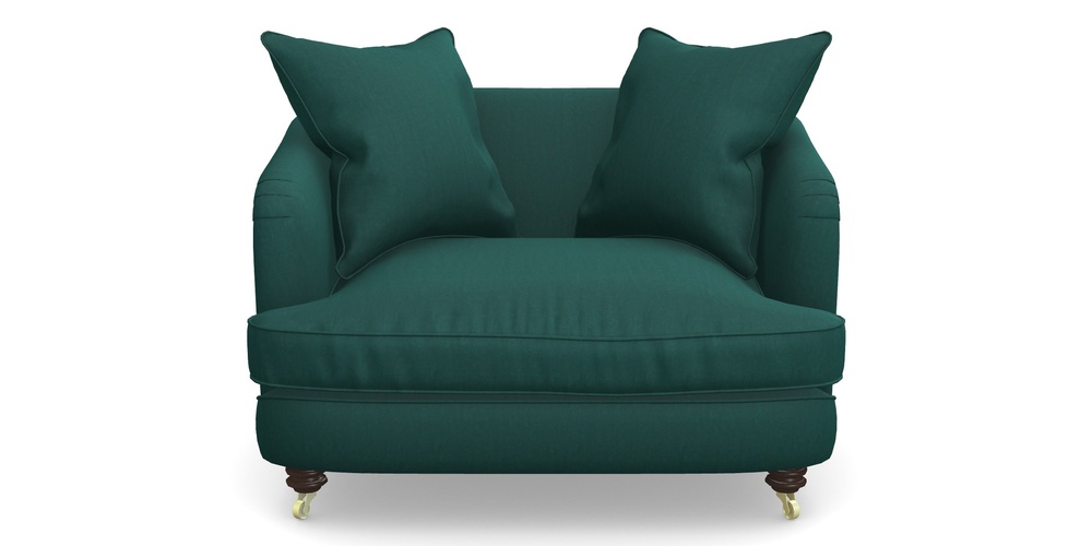 Product photograph of Helmsley Snuggler In House Velvet - Peacock from Sofas and Stuff Limited