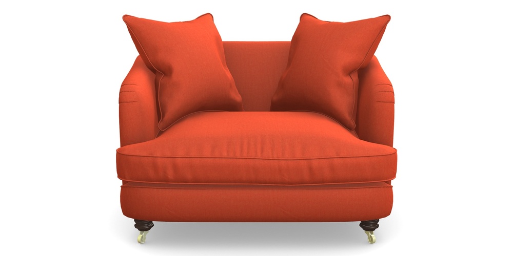 Product photograph of Helmsley Snuggler In House Velvet - Terracotta from Sofas and Stuff Limited