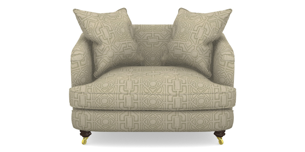 Product photograph of Helmsley Snuggler In Rhs Collection - Large Knot Garden Linen - Pistachio from Sofas and Stuff Limited