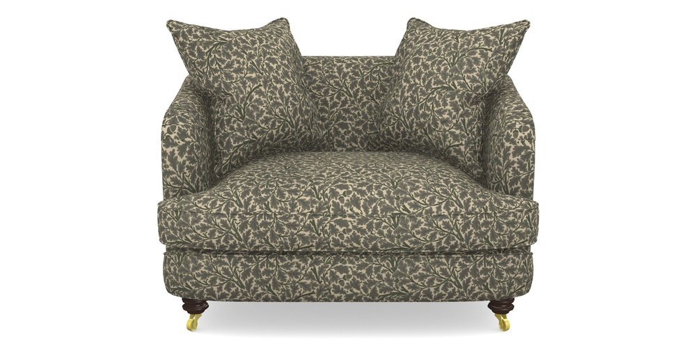 Product photograph of Helmsley Snuggler In V A Drawn From Nature Collection - Oak Tree - Dark Green from Sofas and Stuff Limited