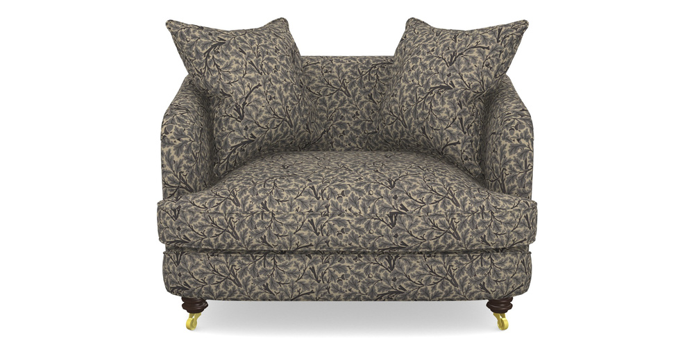 Product photograph of Helmsley Snuggler In V A Drawn From Nature Collection - Oak Tree - Navy from Sofas and Stuff Limited