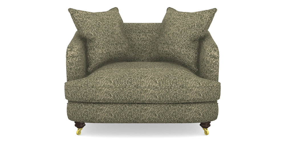 Product photograph of Helmsley Snuggler In V A Drawn From Nature Collection - Willow - Dark Green from Sofas and Stuff Limited