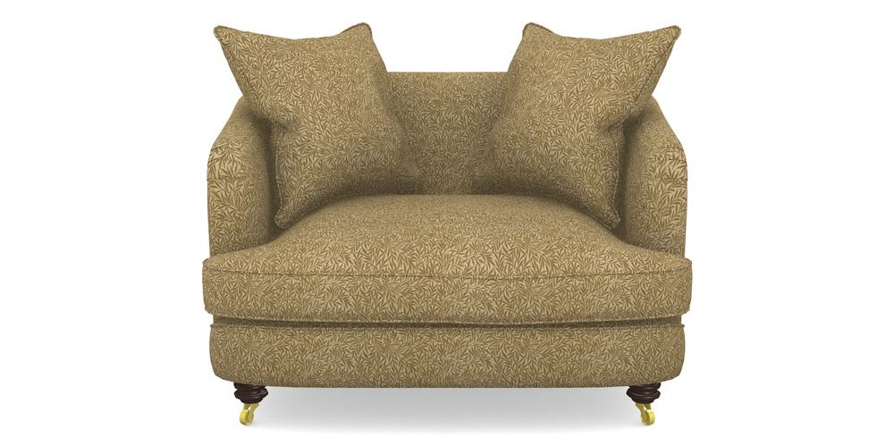 Product photograph of Helmsley Snuggler In V A Drawn From Nature Collection - Willow - Gold from Sofas and Stuff Limited