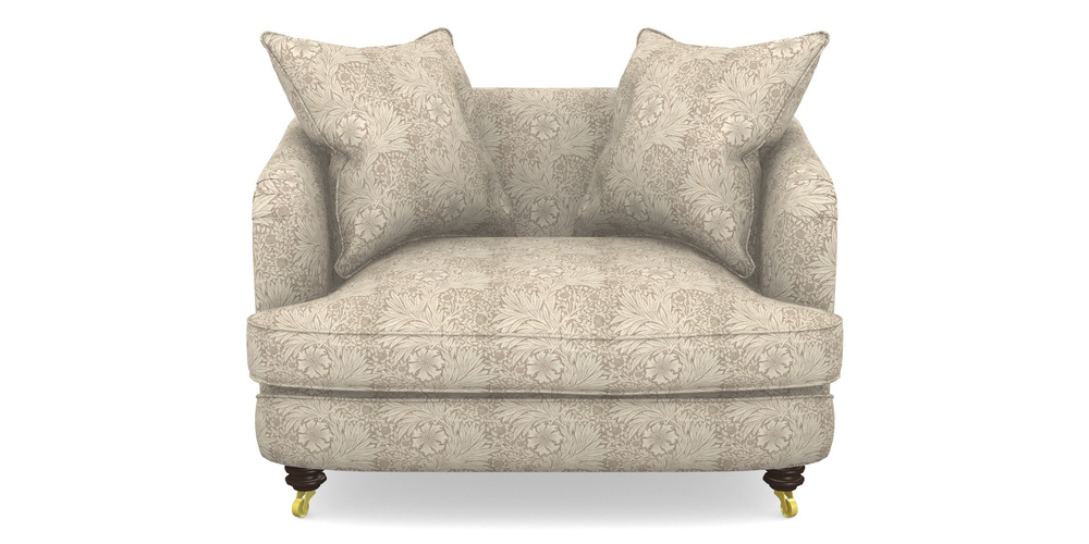 Product photograph of Helmsley Snuggler In William Morris Collection - Marigold - Linen Ivory from Sofas and Stuff Limited