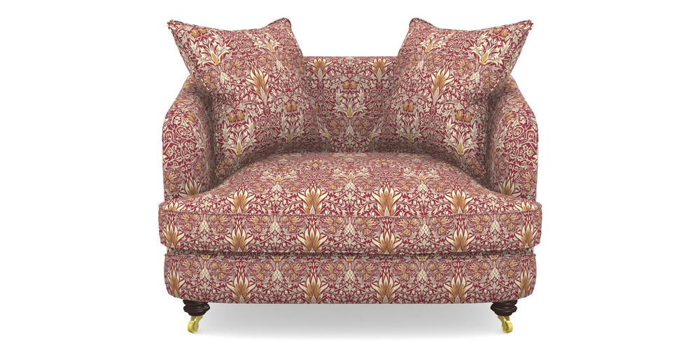 Product photograph of Helmsley Snuggler In William Morris Collection - Snakeshead - Claret Gold from Sofas and Stuff Limited