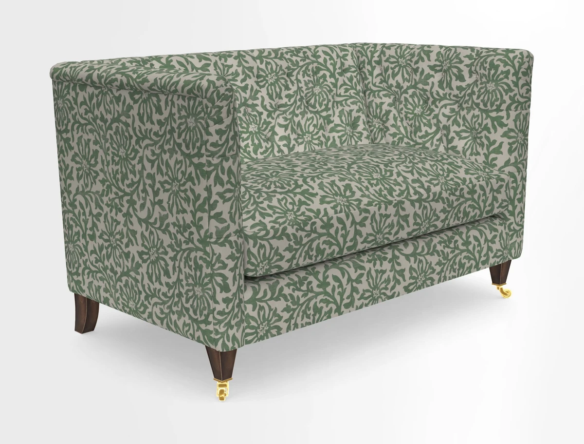 Holt 2 Seater Sofa in Cloth 22 Grand Teton Jade Seat in Cloth 22 Cedar Breaks Jade
