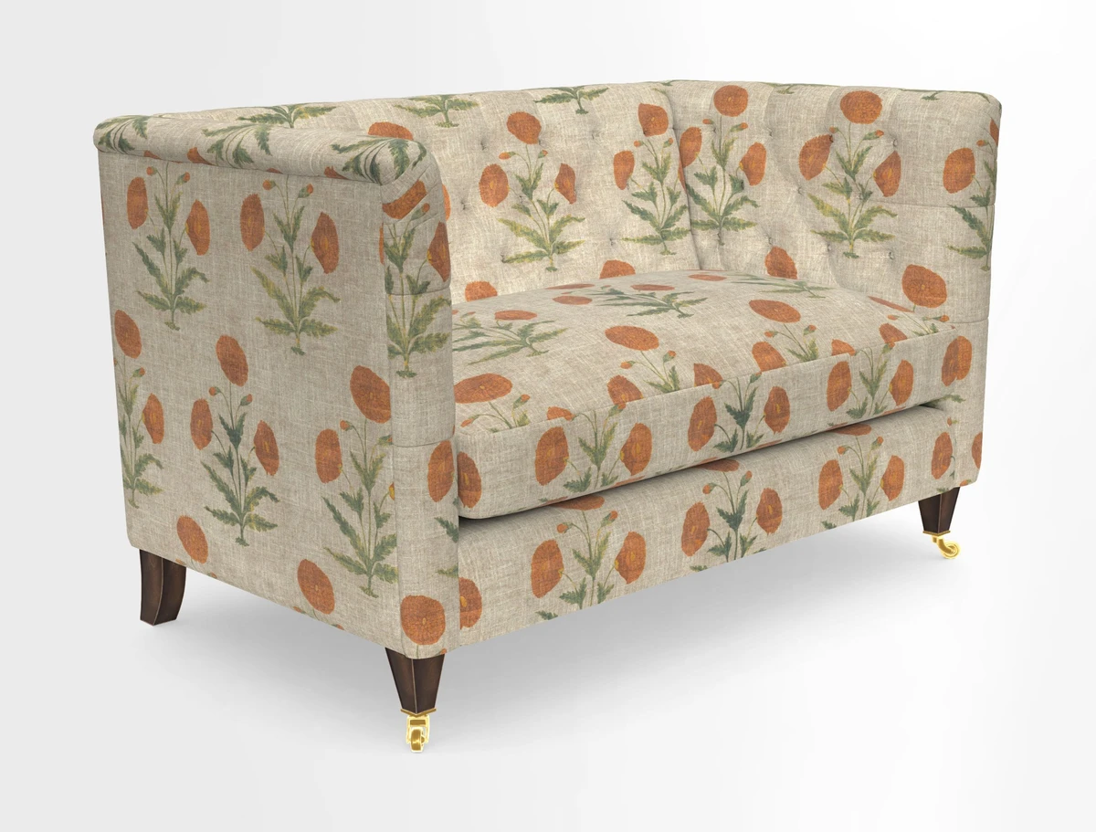 Holt 2 Seater Sofa in Cloth 22 Grand Teton Jade Seat in Cloth 22 Cedar Breaks Jade