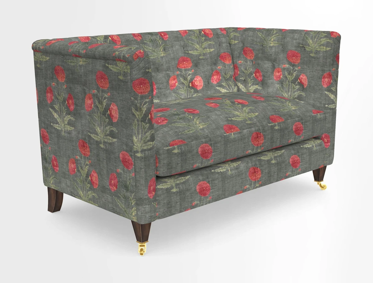 Holt 2 Seater Sofa in Cloth 22 Grand Teton Jade Seat in Cloth 22 Cedar Breaks Jade