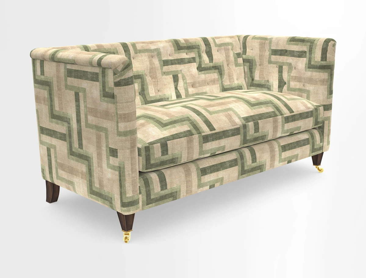 Holt Sofa in Cloth 22 Grand Teton Jade Seat in Cloth 22 Cedar Breaks Jade
