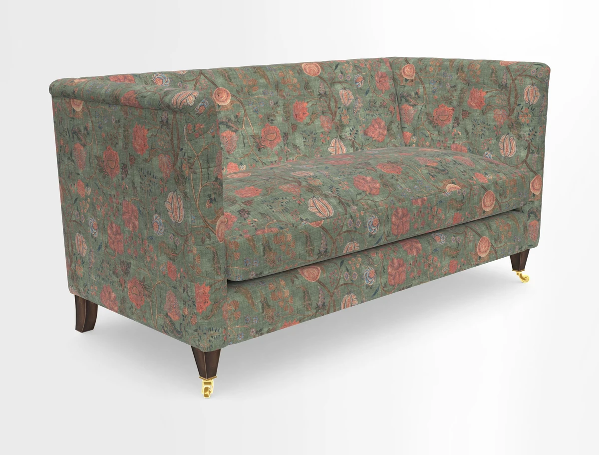 Holt Sofa in Cloth 22 Grand Teton Jade Seat in Cloth 22 Cedar Breaks Jade