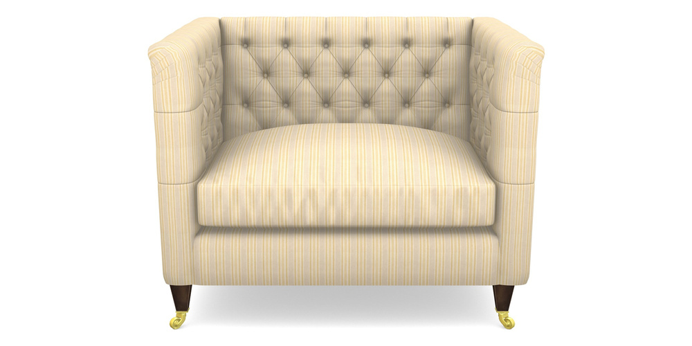 Product photograph of Holt Snuggler In Cloth 22 - Racing Stripes Ayr - Lemon from Sofas and Stuff Limited