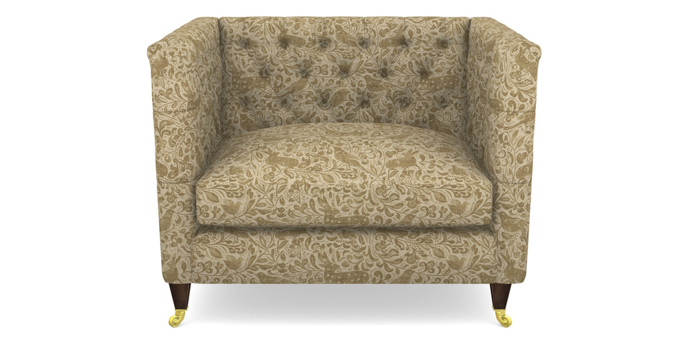 Product photograph of Holt Snuggler In V A Drawn From Nature - Bird And Rabbit - Gold from Sofas and Stuff Limited